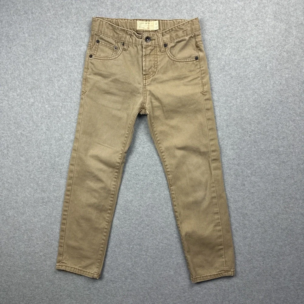 Lucky Brand Boys Khaki Jeans Size 8 - Picture 1 of 6